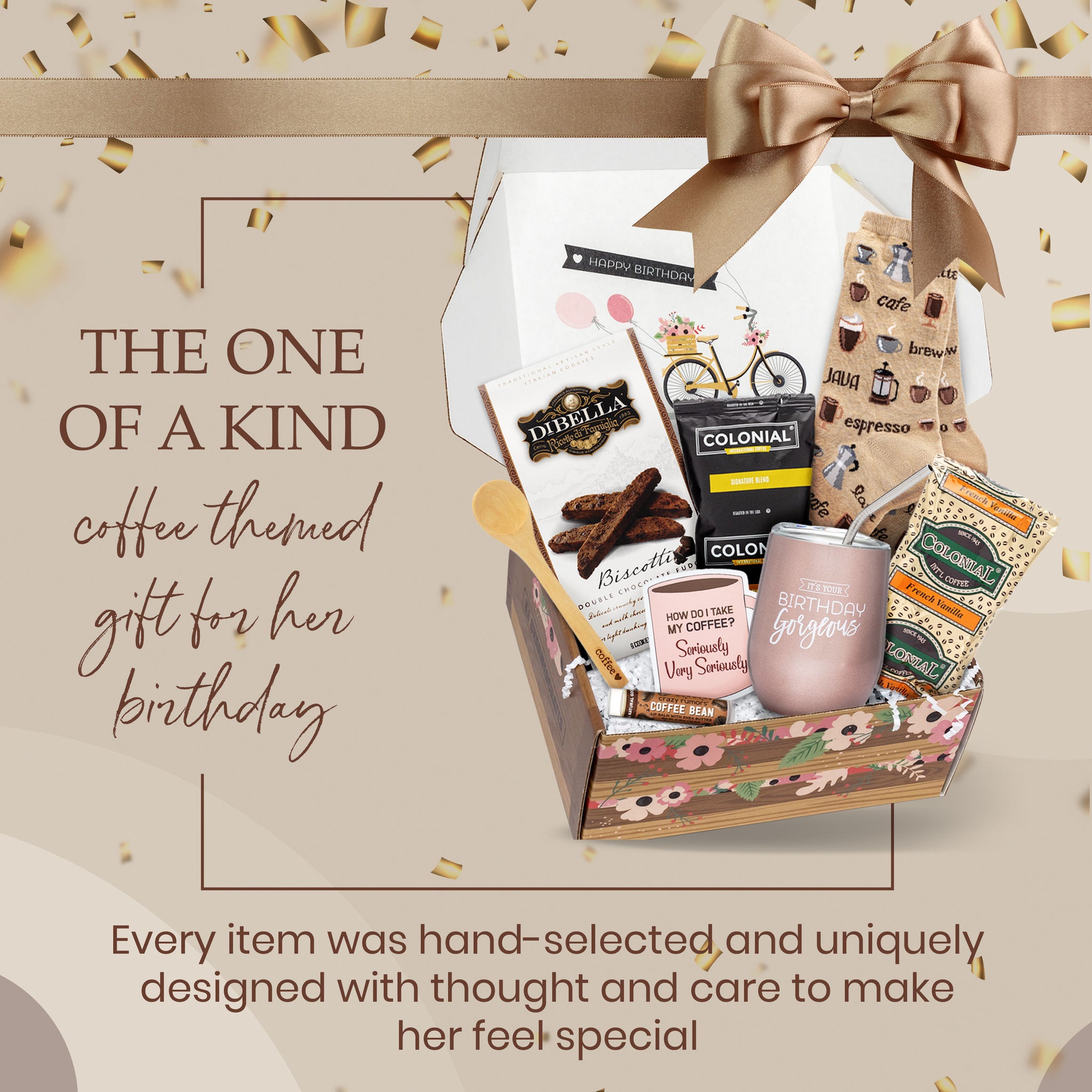 Coffee Lover Gift Box By Silly Obsessions. Coffee Gift Basket for birthday,  Christmas, housewarming, dinner party. Best Coffee Gift Set for family,  friends, and coworkers 